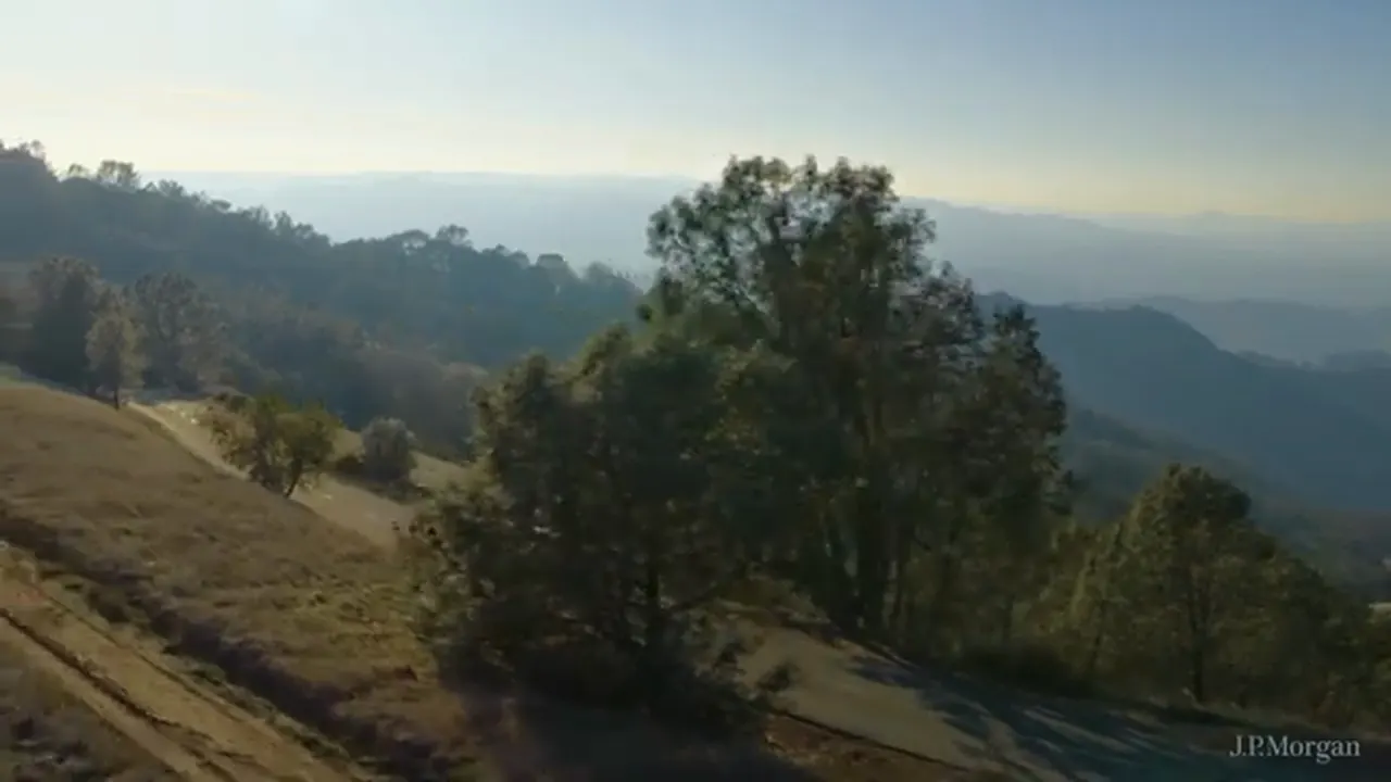 Mountain road at golden hour, Northern California